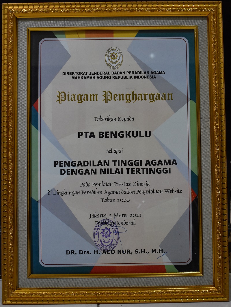 nilai tertinggi website teriwulan III 2020